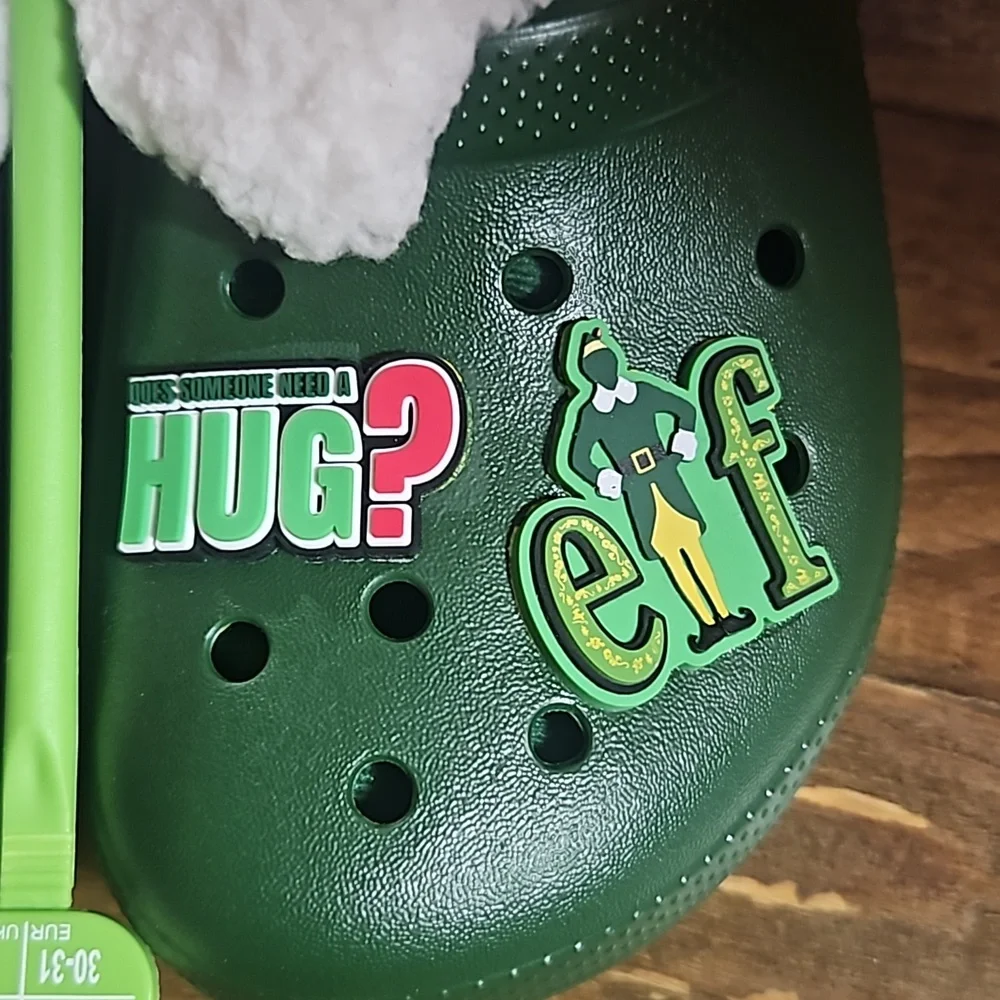 ELF LIMITED EDITION CROCS: GREEN/YELLOW: UNISEX: NEW WITH TAGS: SIZE 3